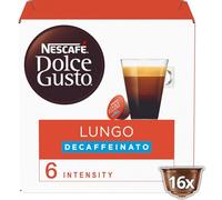 GUSTO - Café Capsules Lungo Décaféiné Intensité 6 NESCAFE DOLCE | Saveur onctueuse et douce | Idéal pour une pause gourmande | la boite de 16 capsules | LOT DE 3