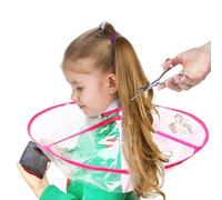 GUSTO Cape Coupe de Cheveux avec Fenêtre Transparente pour Enfants Coiffeur Tablier Imprimé (Rose Licorne)