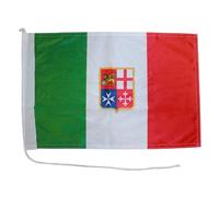 GUSTO Drapeau Italie Tricolore National Tissu Résistant à l'Ébandiement (30 x 45 - Marine Civile)
