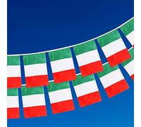 GUSTO Tout ira bien Drapeau Italie Tricolore Azzurri Drapeau National Tissu Résistant (2 sets Garland 20 drapeaux)