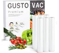 GustoVac 6 Rouleaux Sous-Vide Gaufrés fabriqués en Europe 30x300cm - Sans BPA - Sac Sous Vide Alimentaire Texturés Rouleau Sous Vide Alimentaire Film Sous Vide Alimentaire Sacs Sous Vide pour Machine