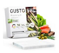 GustoVac Pack de 50 Sacs Sous Vide Alimentaire Gaufrés Fabriqué en Europe 20x30cm, Sac Sous Vide Alimentaire Film Sous Vide Alimentaire Sachet Sous Vide Alimentaire pour Machine Sous Vide Alimentaire