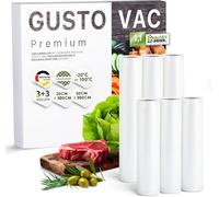 GustoVac 6 Rouleau Sous Vide Alimentaire Gaufrés 3x20x300 + 3x30x300cm, Sac Sous Vide Alimentaire Film Sous Vide Alimentaire Sachet Sous Vide Alimentaire pour Machine Sous Vide Alimentaire
