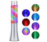 Gusweet Lampe à lave à paillettes pour enfants et adultes, 33 cm, alimentée par USB, lumière d'ambiance décorative pour bureau, maison, chambre, cadeaux pour Noël, anniversaire, fête d'Halloween