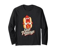 Gut Feelings Cute Hot Dog Cœur Humour Manche Longue