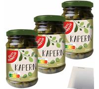Gut&Günstig Kapern Surfines Lot de 3 (3 x 90 g de verre) + bloc usy