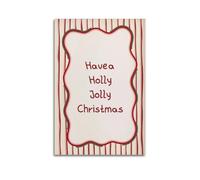GUTAITER Holly Jolly Impression sur toile pour chambre de fille Motif bonbons amusants Style 1 50 x 75 cm