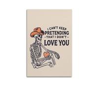 GUTAITER Impression sur toile de musique country « I Can't Keep Pretending That I Don't Love You » - Impression sur toile pour salle de classe - 60 x 90 cm - Sans cadre