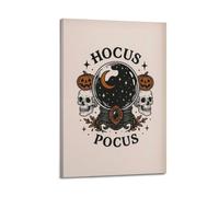 GUTAITER Impression sur toile d'Halloween avec crânes, Hocus Pocus, décoration murale tendance pour chambre - 60 x 90 cm, style 2