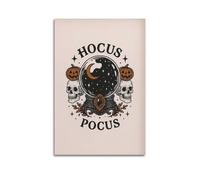 GUTAITER Poster d'Halloween sorcière boule de cristal avec crânes, Hocus Pocus, impression sur toile pour chambre - 40 x 60 cm - Sans cadre style 2