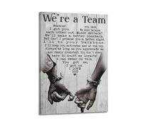 GUTAITER Poster sur toile We're A Team Whatever You Lack I Got You We Will Balance Each Other - Impression sur toile rétro esthétique pour salle de classe - 30 x 45 cm - Style cadre