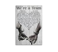 GUTAITER Poster sur toile We're A Team Whatever You Lack I Got You We Will Balance Each Other - Impression sur toile rétro esthétique pour salle de classe - 40 x 60 cm - Sans cadre
