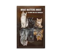 GUTAITER Poster vintage « What Matters Most Is How You See Yourself » - Impression sur toile pour chambre - Esthétique - 50 x 75 cm - Style sans cadre