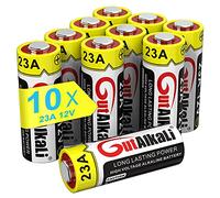 GutAlkaLi 23A MN21 Alcaline Batterie 12 V sans Mercure, 10 pièces en Pack Multi-économie (A23 / V23GA / LRV08 / 8LR932) conçue pour Les télécommandes, Les Cloches sans Fil et Les systèmes de sécurité
