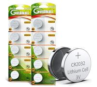 GutAlkaLi Batterie au Lithium CR 2032, Blister de 10 Piles CR2032, 3V CR2032