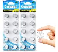GutAlkaLi Blister 20 Piles Boutons AG13 LR44/LR1154/357 sans Mercure