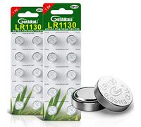 GutAlkaLi Lot de 20 piles LR1130 AG10 1,5 V pour montres, appareils auditifs, glucomètre, porte-clés et petits appareils électroniques - La chimie à l'oxyde d'argent fournit une tension stable et une