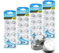 GutAlkaLi Lot de 40 piles bouton alcalines AG13 LR44 1,5 V sans mercure (357/357A/L1154/A76/GPA76)