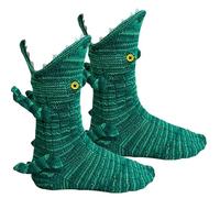 Gutecomuik Chaussettes Tricotées en Forme de Crocodile, Fantaisie en Forme de Crocodile, Chaudes Amusantes pour Femmes et Hommes, Cadeau de Noël et de Nouvel