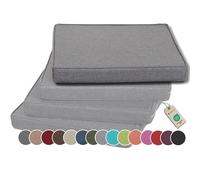 Gutekissen Coussin de Chaise Coussin d'assise pour chaises/bancs pour la Maison et Le Jardin Coussin de Jardin Coussin d'assise Plusieurs Couleurs FK5 (50x50, Gris, 1)