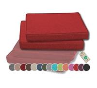 gutekissen Coussin de Chaise Coussin d'assise pour chaises/bancs pour la Maison et Le Jardin Coussin de Jardin Coussin d'assise Plusieurs Couleurs FK5 (40x40, Rouge, 2)