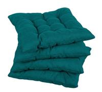 gutekissen Coussin de Chaise piqué carré Garniture pour chaises/bancs pour la Maison et Le Jardin Coussin d'assise Coussin d'assise de Jardin Nombreuses Couleurs (60x60, Turquoise, 4)