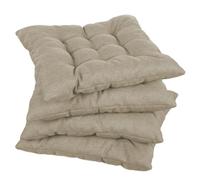 gutekissen Coussin de Chaise piqué carré Garniture pour chaises/bancs pour la Maison et Le Jardin Coussin d'assise Coussin d'assise de Jardin Nombreuses Couleurs (45x45, Beige, 4)