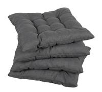 gutekissen Coussin de Chaise piqué carré Garniture pour chaises/bancs pour la Maison et Le Jardin Coussin d'assise Coussin d'assise de Jardin Nombreuses Couleurs (50x50, Gris foncé, 2)