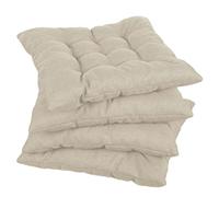 gutekissen Coussin de Chaise piqué carré Garniture pour chaises/bancs pour la Maison et Le Jardin Coussin d'assise Coussin d'assise de Jardin Nombreuses Couleurs (40x40, Crème, 1)