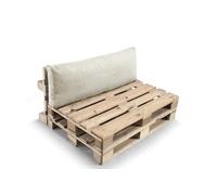 Gutekissen, Coussin pour canapé de Jardin, Coussin d'assise, Coussin pour Le Dos, rempli d'un Insert en granulés de pulirethane PWL (Dossier 120x40, Beige)
