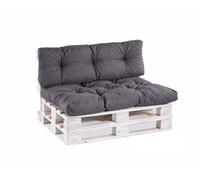Gutekissen® Coussin pour Palette Extérieur - Confortable Coussin pour Canapé Jardin PPI - Différentes Tailles et Coloris (Coussin d'assise 120x50, gesteppt Anthracite)