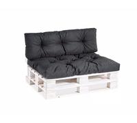 Gutekissen® Coussin pour Palette Extérieur - Confortable Coussin pour Canapé Jardin PPI - Différentes Tailles et Coloris (Dossier 120x40, gesteppt Noir)