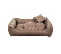 gutekissen® Lit pour Chien en Cuir écologique Canapé pour Chien Coussin pour Chien en Cuir synthétique Dormir pour Chien - Matériaux durables et Haute qualité EKO (3XL - 130x110, Beige)