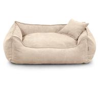 Gutekissen Lit pour chien Lucky - Coussin moelleux pour chiens de petite et grande taille - Lit lavable avec rembourrage en mousse de polyuréthane et housse amovible (crème, XS - 55 x 40 cm)