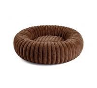Gutekissen® Meallow Panier rond pour chien en forme de donut, en peluche douce, lavable à 30 °C, tailles S à XL, pour chiens de petite et grande taille, marron clair, XL Ø 110 cm