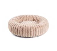 Gutekissen® Meallow Panier rond pour chien en forme de donut, en peluche douce, lavable à 30 °C, tailles S à XL, pour chiens de petite et grande taille, crème, L Ø 90 cm