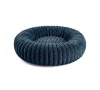 Gutekissen® Meallow Panier rond pour chien en forme de donut, en peluche douce, lavable à 30 °C, tailles S à XL, pour chiens de petite et grande taille, bleu, M Ø 60 cm