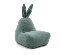 Gutekissen Pouf pour enfant avec oreilles de lapin (75 x 70 x 90 cm) - Pouf pour chambre d'enfant - Avec rembourrage - Meuble Montessori Bean Bag (vert)