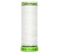 Gutermann 723665 Fil à coudre 800 % recyclé 30 m, blanc, taille unique