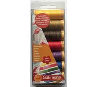 Gutermann Coton 50 Fil Set Multicolore - 7 Bobines 100m Patchwork & Matelassage