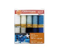 Gutermann Cotton 50 Holiday Thread Set - 10 Spools-Collection 2 - Silver Metallic