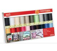 Gutermann Cousue Tout Fil Set Grand - 20x 100m Bobines Mix Couleurs - Classic