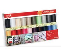Gutermann Cousue Tout Fil Set Grand - 20x 100m Bobines Mix Couleurs - Classic