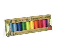 Gutermann Creativ Fil Pour Tout Coudre - rPET 100% Polyester recyclé, 100m 10 bobines, couture à la main et à la machine, universel, couleurs vives