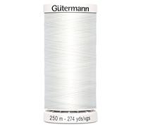 Gutermann Fil à Coudre en Polyester Blanc 250 m