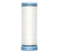Gutermann Fil à coudre luxueux pure soie 100 m Blanc 800 - par bobine