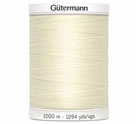 Gutermann Fil à Coudre en Polyester, 1000 m, Ivoire (0001), 5,5 x 4 x 4 cm