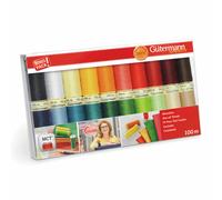 Gutermann Fil à Tout Faire Set - 20 X 100m Bobines Mélange Couleurs - Extra Fort