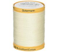 Gutermann - Fil de Coton Naturel Couleur Blanc d'œuf, 801 m