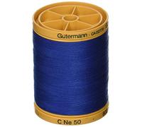 Gutermann Fil de coton naturel solide de 800 m, bleu roi